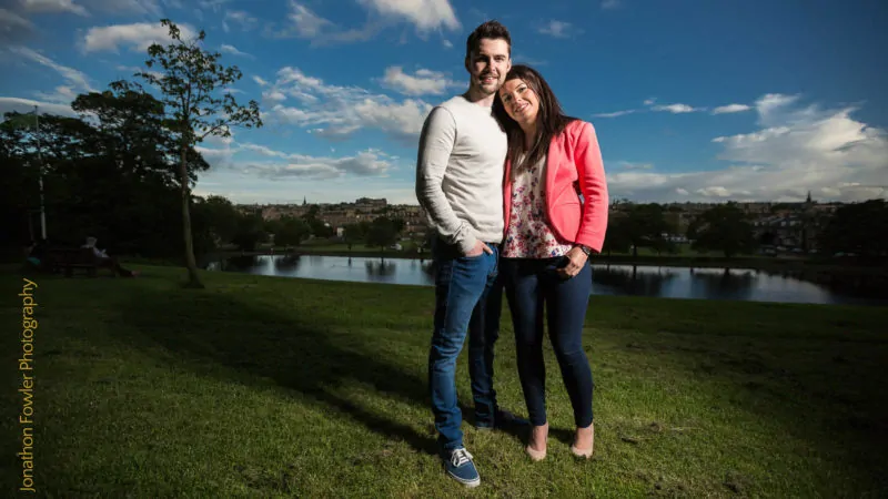 engagement photo shoot at Inverleith Park