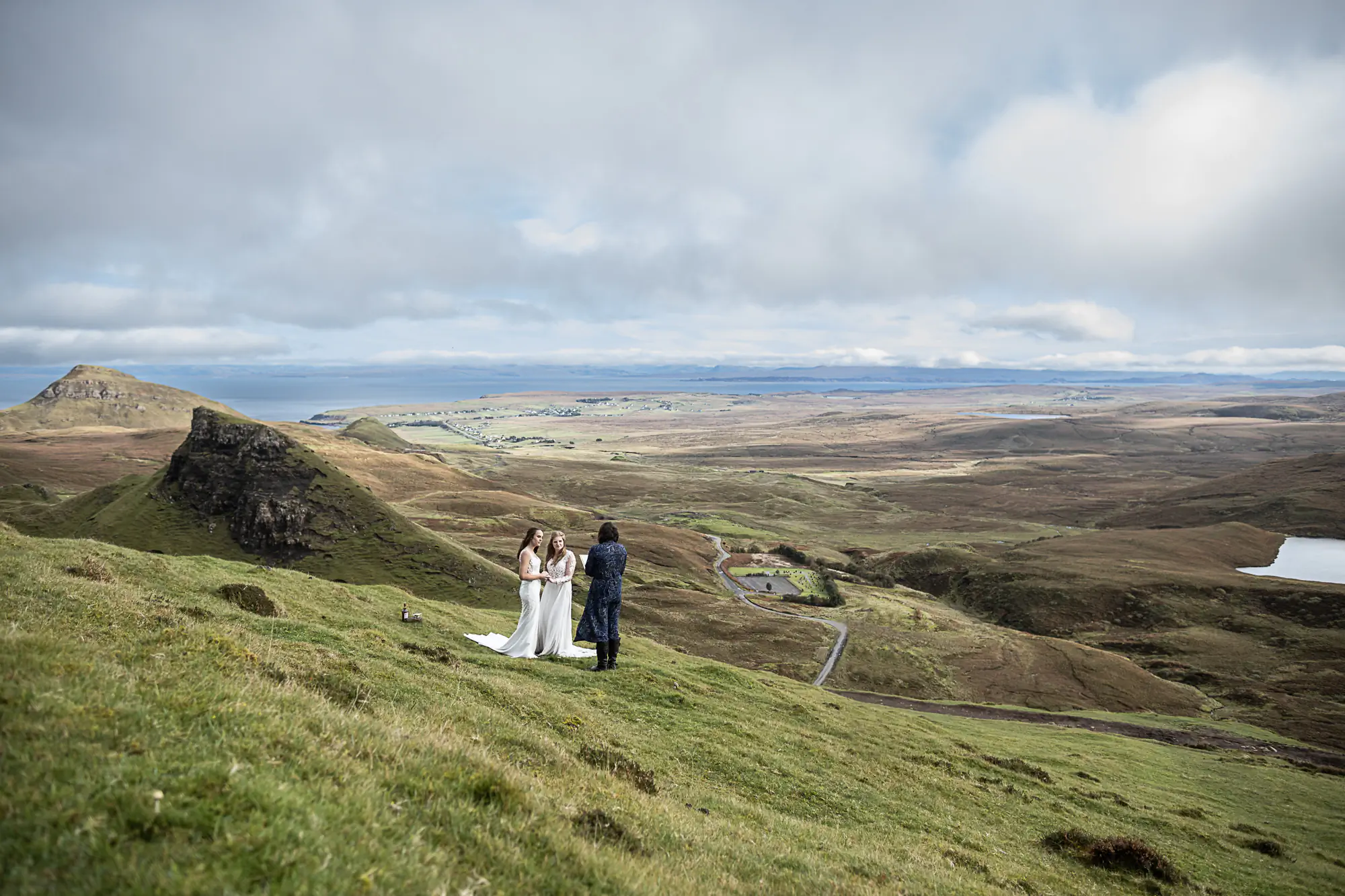 beautiful view as couple marry