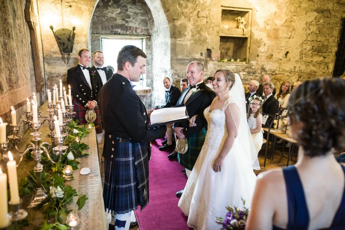 Auld Keep Great Hall ceremony from the side
