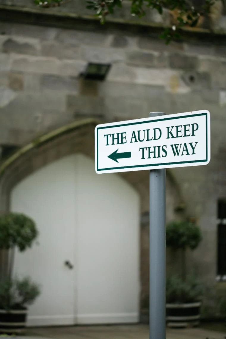 Auld Keep direction sign