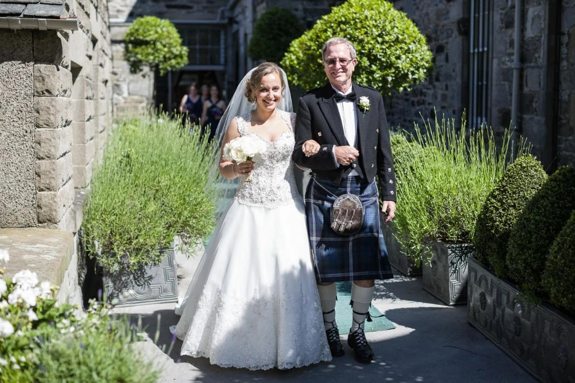 Auld Keep processional bride and father