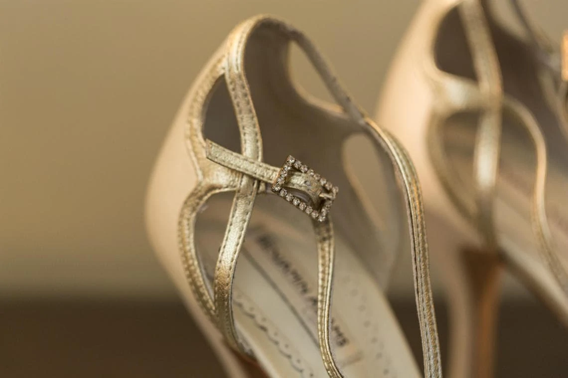 bridal shoes buckle detail