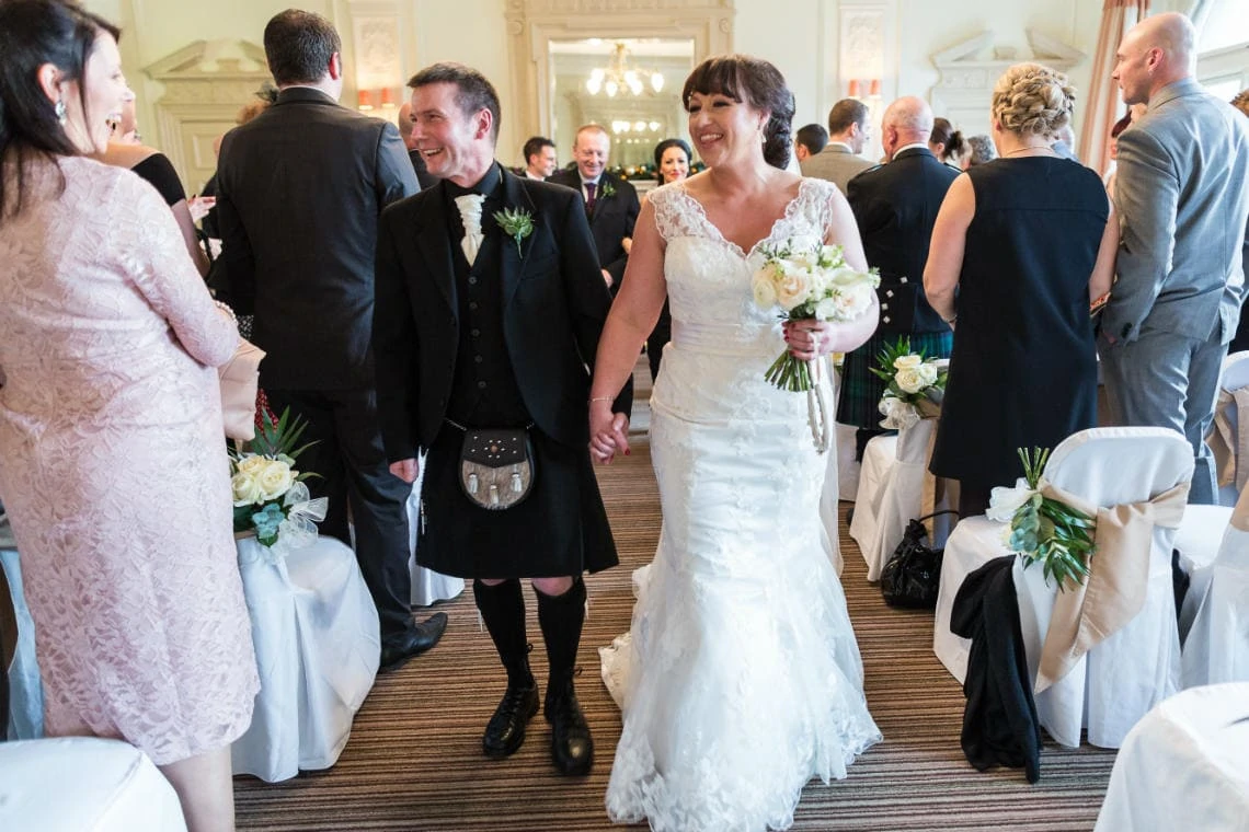 newlywed recessional in the Esk Suite