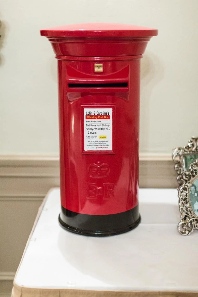 wedding red post box