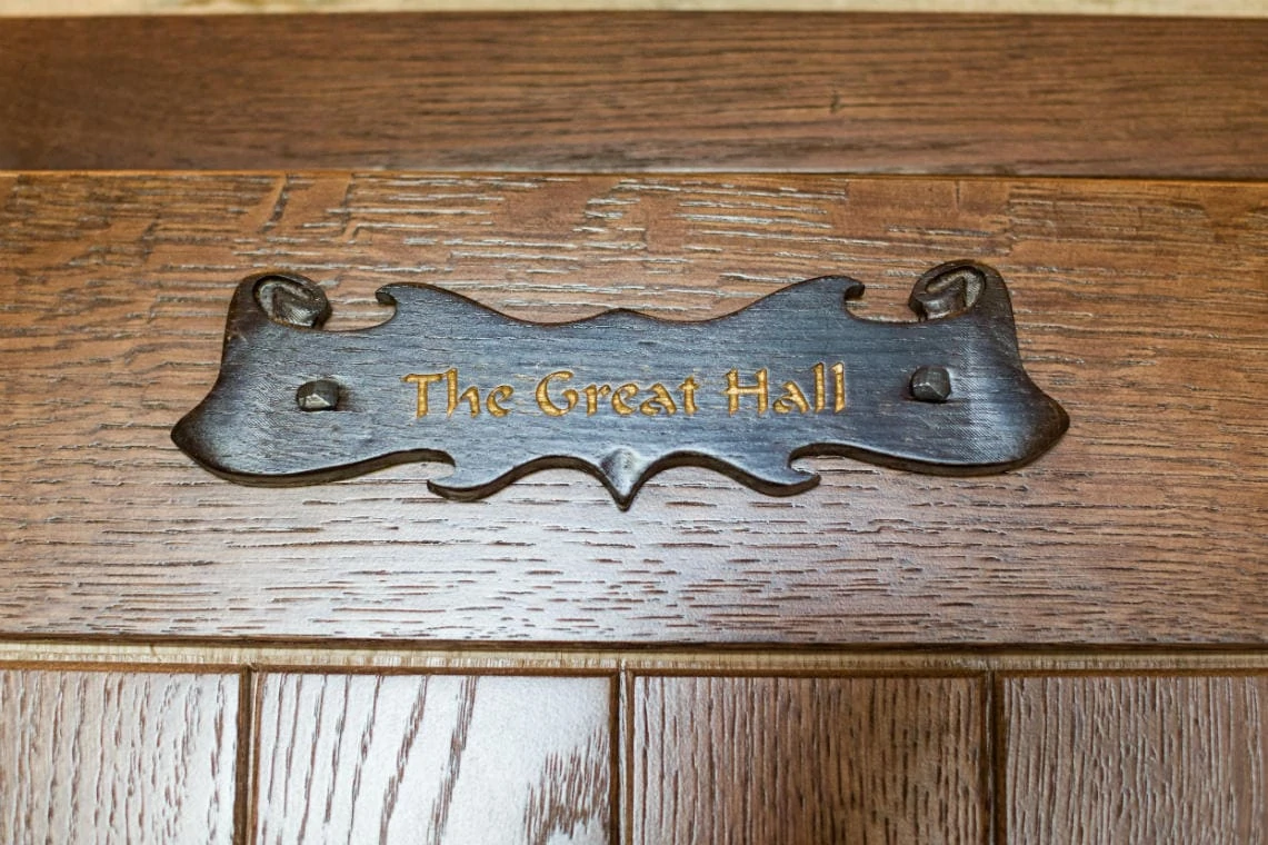 Great Hall door sign