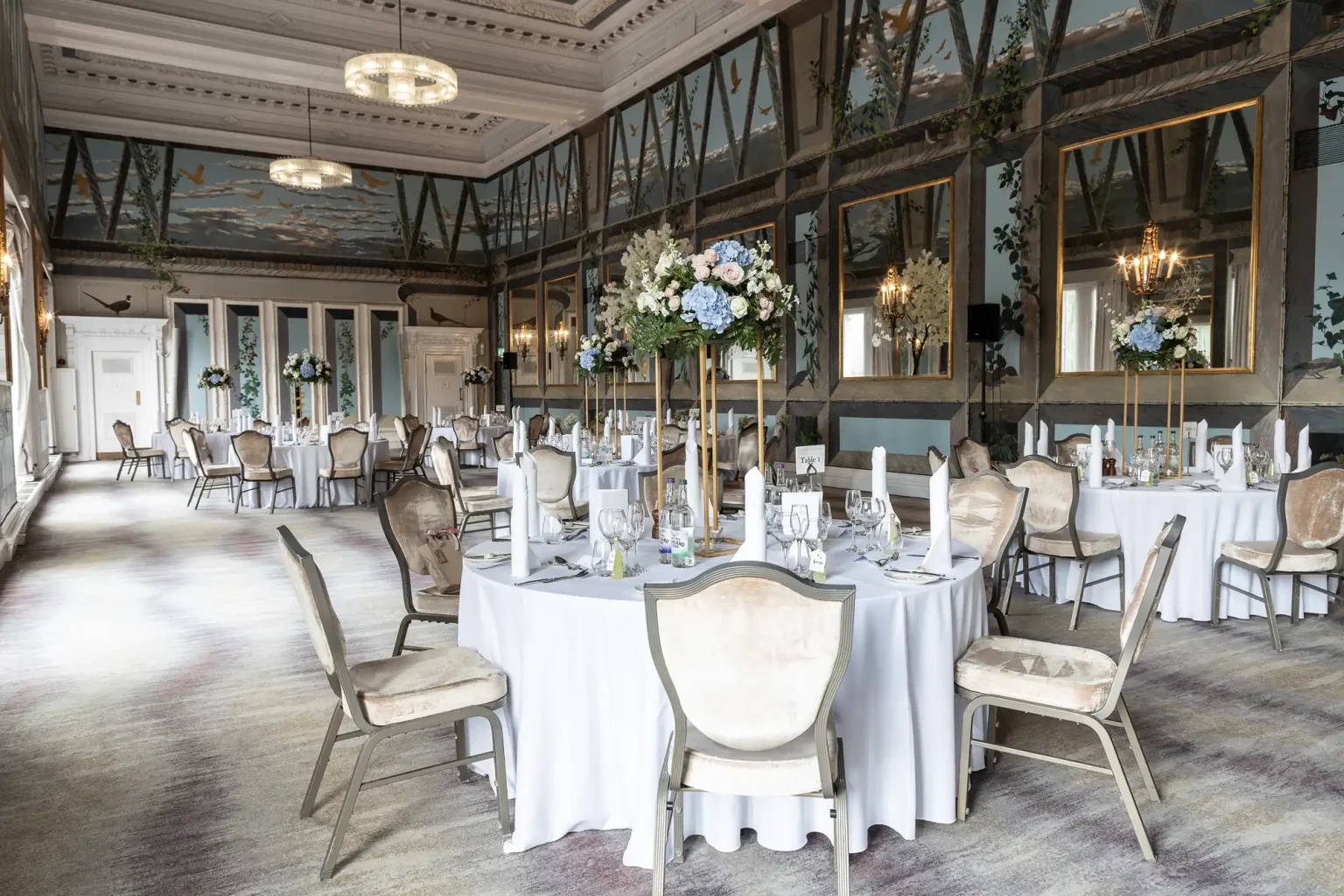 Castle Suite set up for Caledonian Hotel wedding