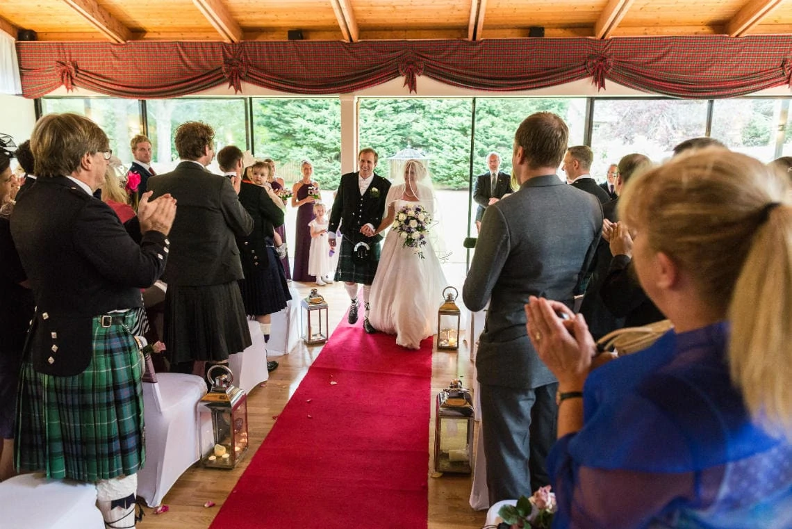 newlyweds recessional from the Chapel