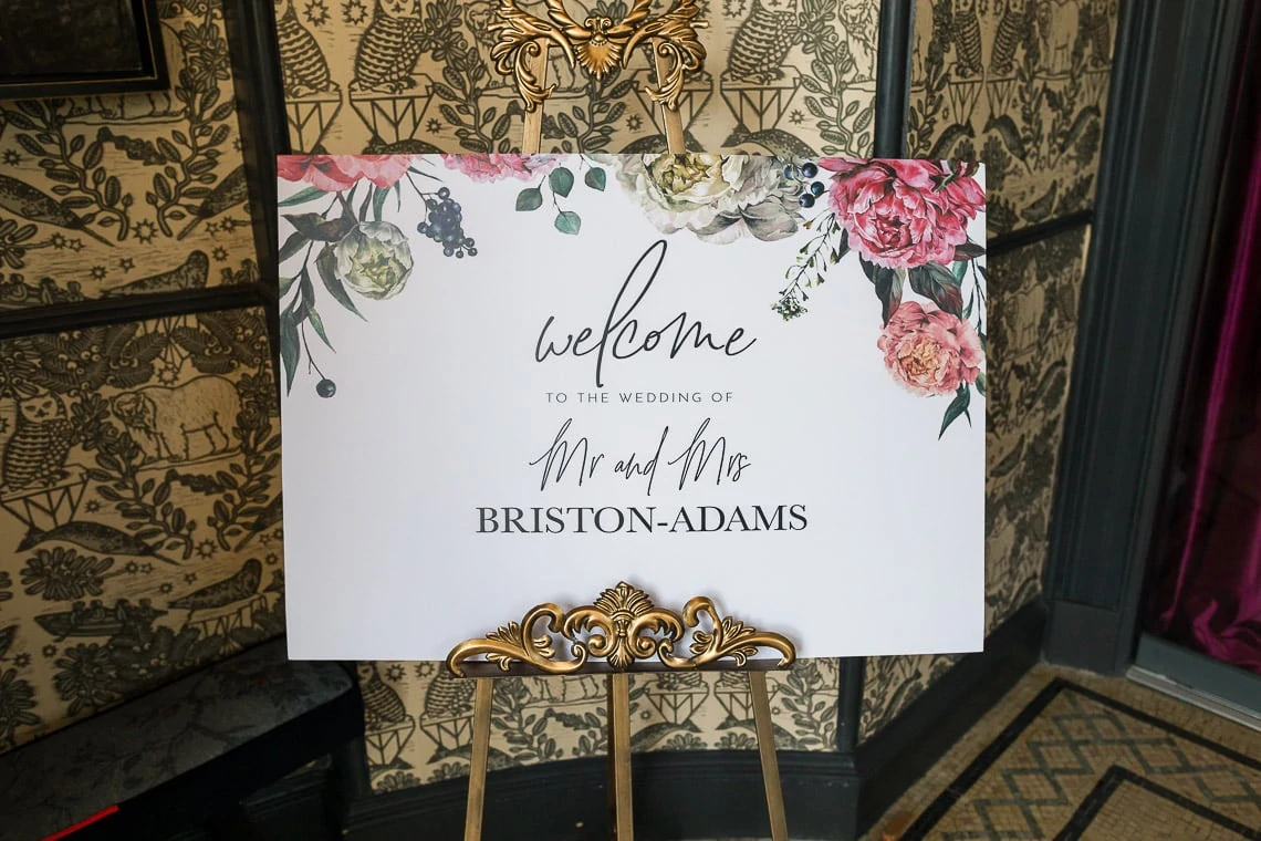 welcome sign for guests