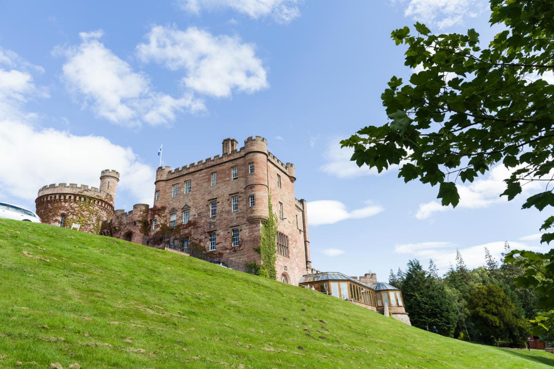 Dalhousie Castle – view our newlywed photos at this fabulous venue