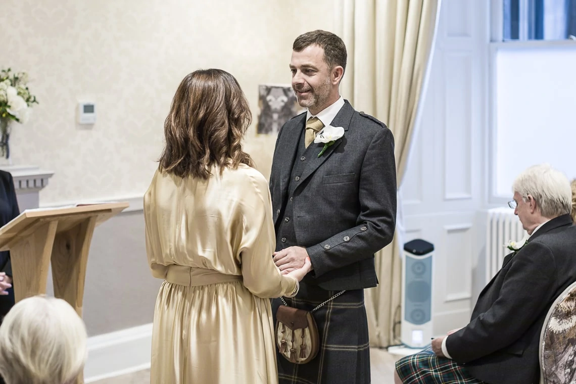 exchange of vows in The Alexander Suite