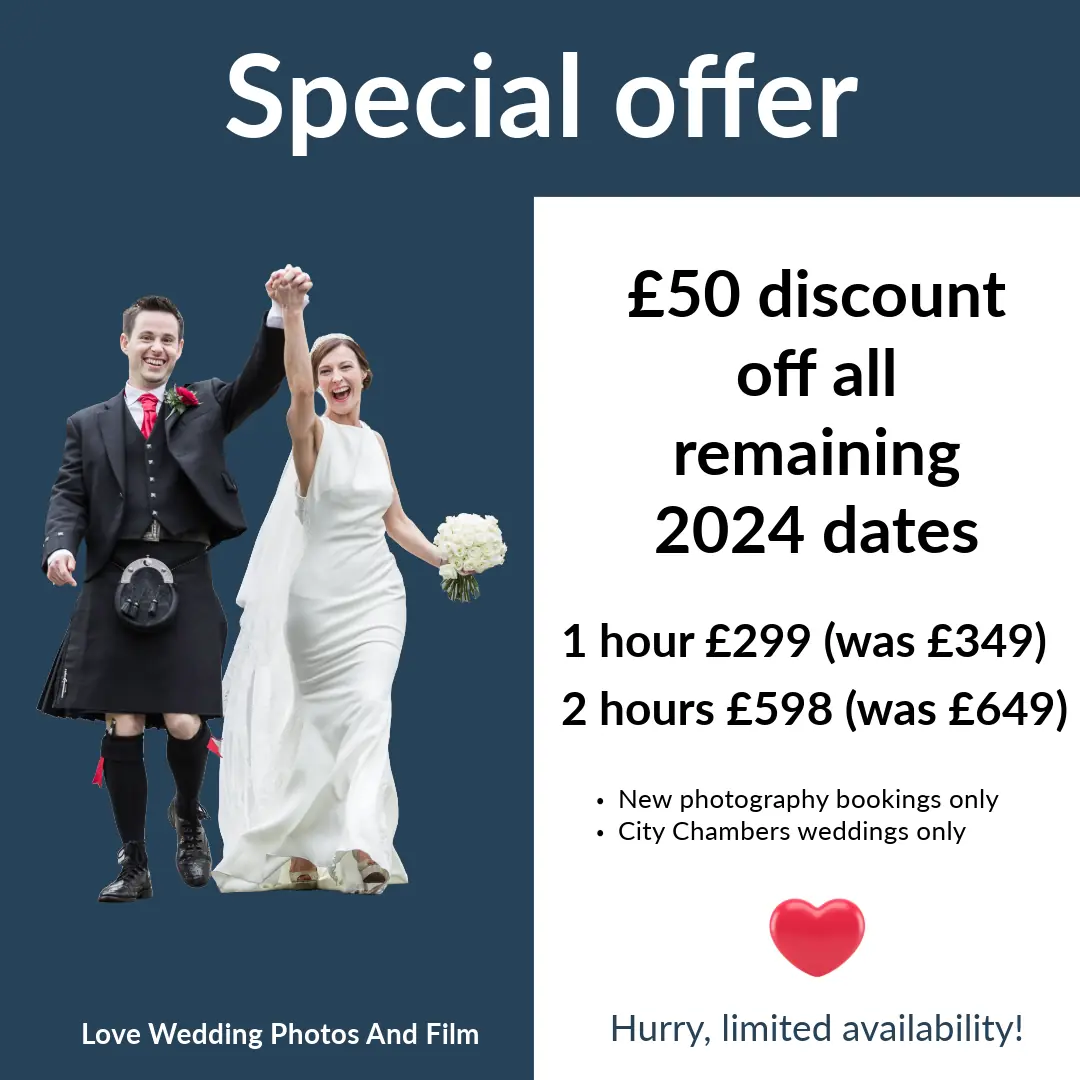 City Chambers wedding photography special offer