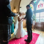 exchange of rings and vows in the chapel