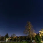 Dalhousie Castle grounds under a starlit sky