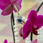 bridal jewellery on flowers