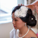 bridal hair pre-ceremony preparations