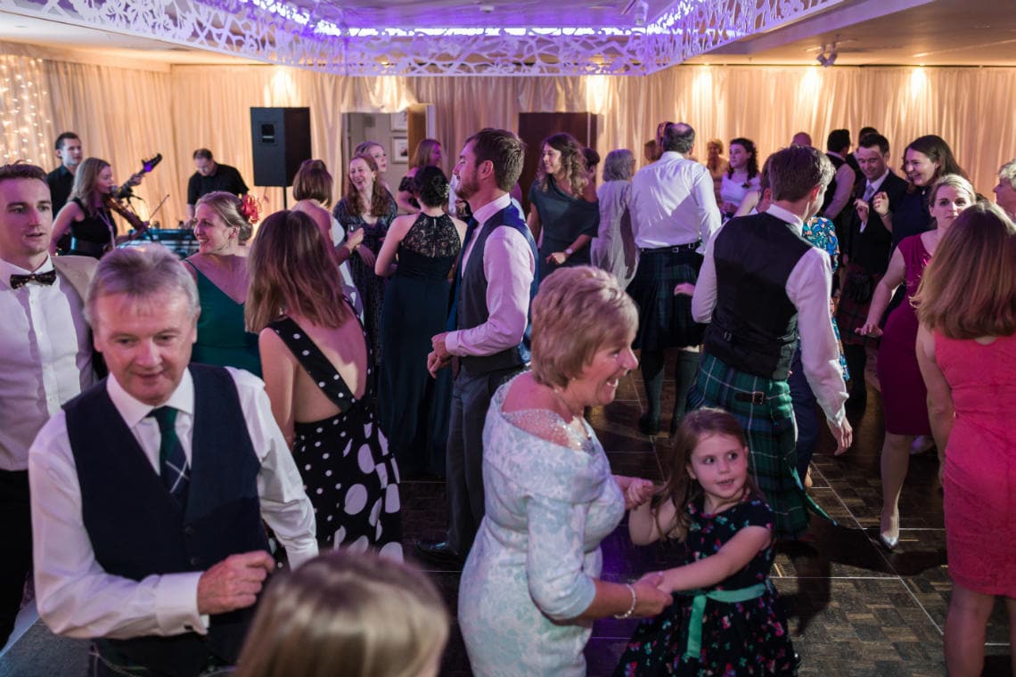 Dalmahoy Suite - evening reception packed dancefloor
