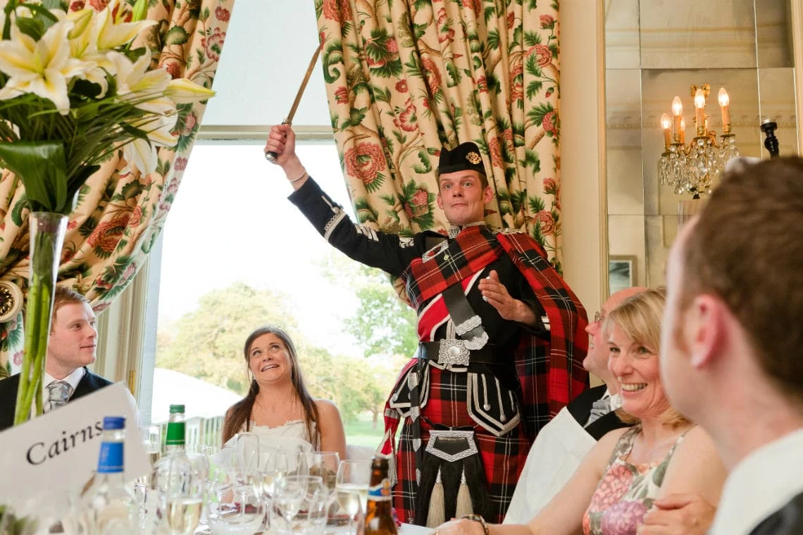 Piper Roddy addresses the haggis in The Croquet Room