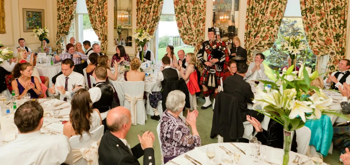 Piper Roddy departs after addressing the haggis in The Croquet Room