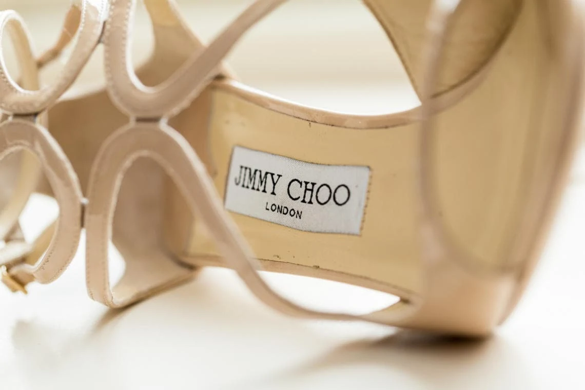 Jimmy Choo bridal shoes label