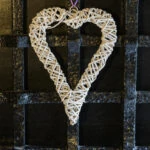 love heart decoration hanging from the gate of the the Auld Keep