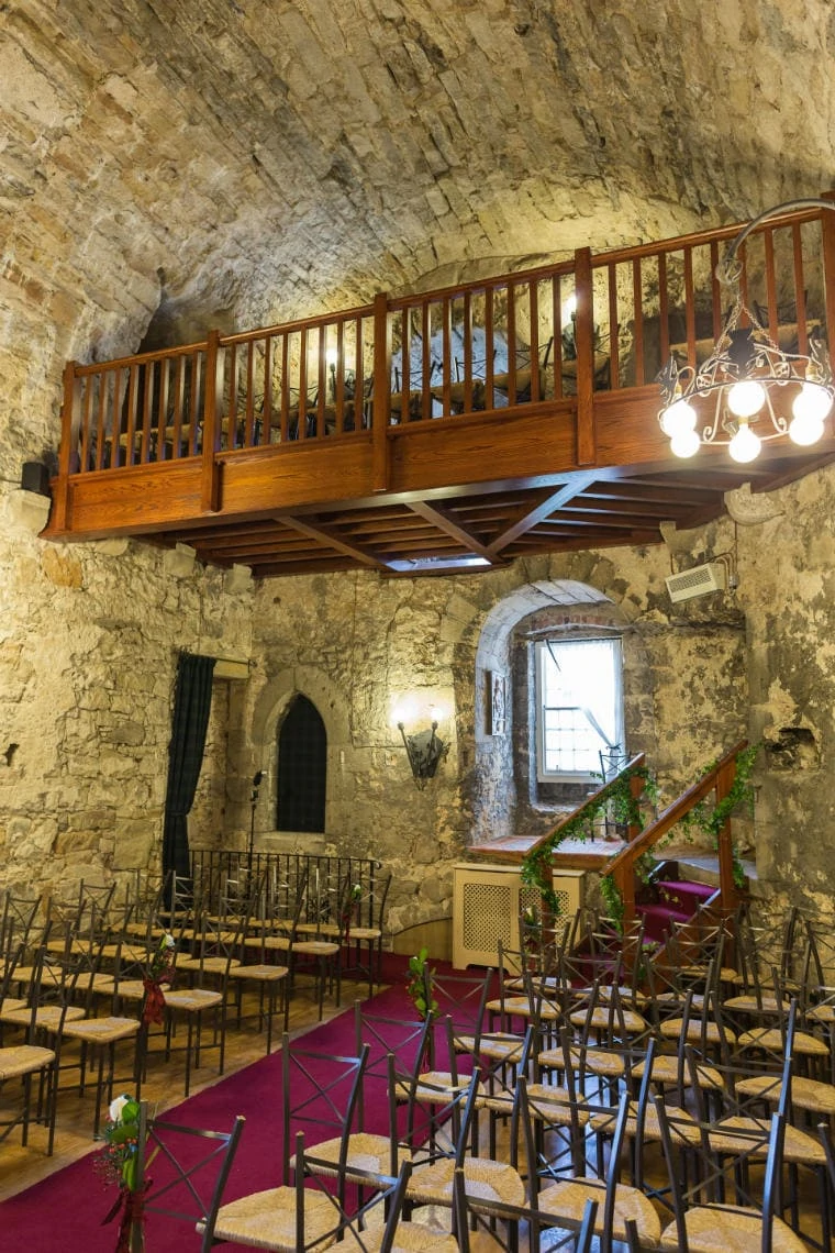 Upper gallery of the Auld Keep viewed from below
