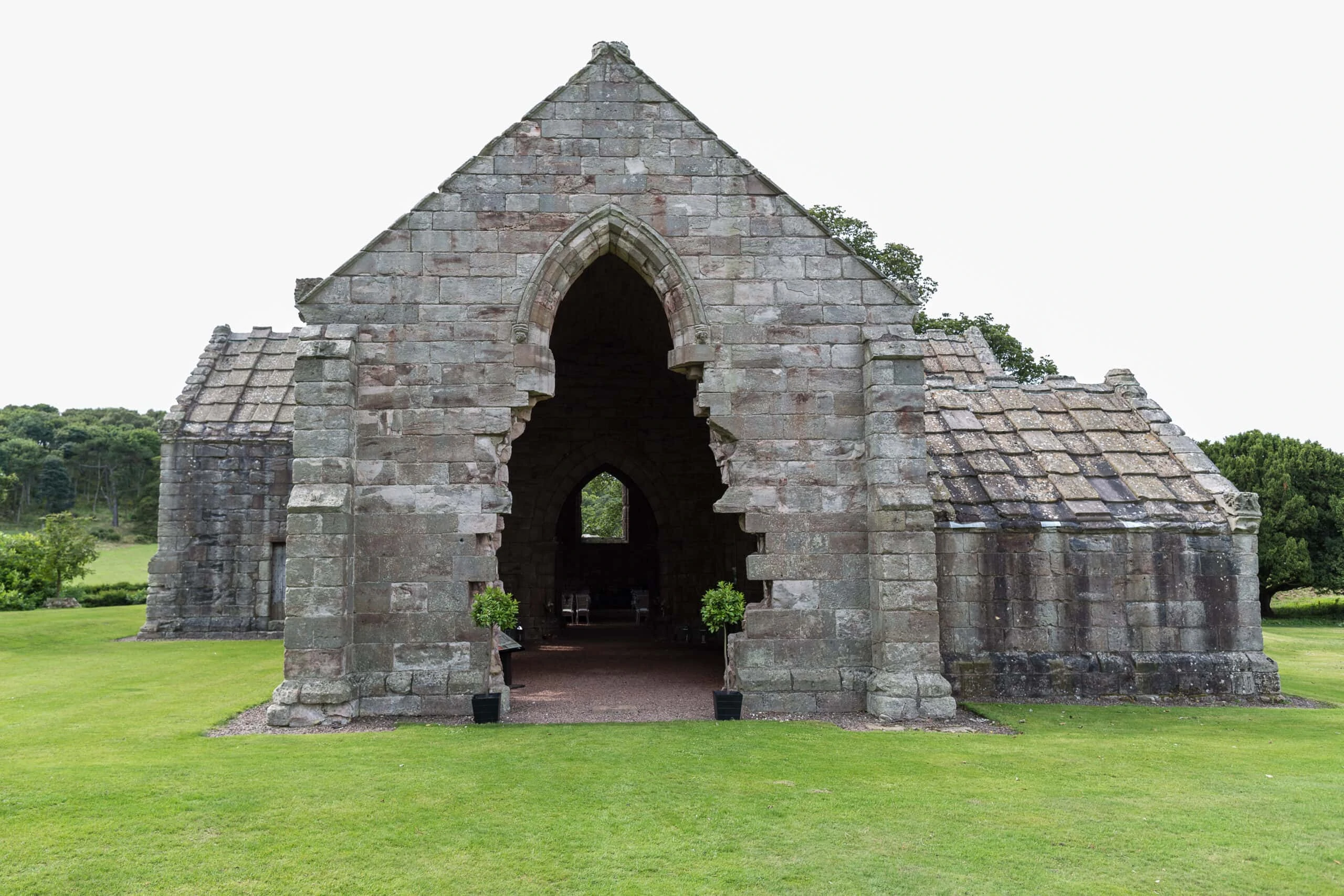Dunglass Collegiate Church exterior view of the entrance