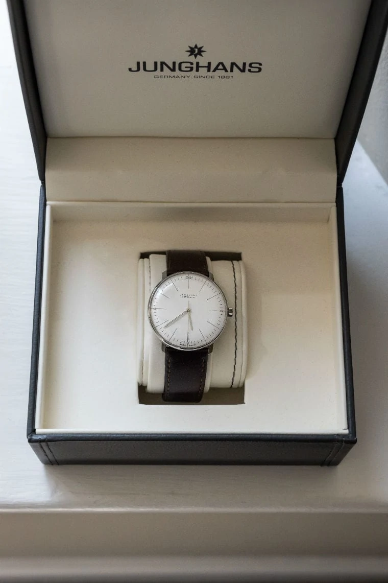 groom's watch in a box
