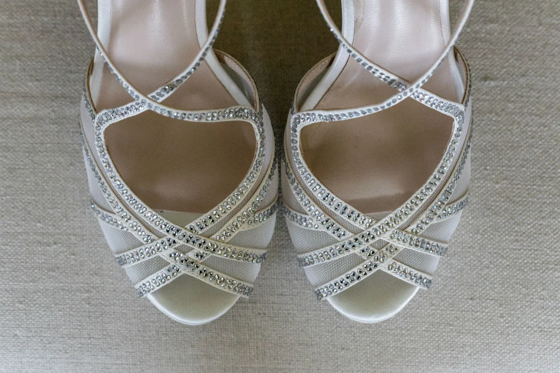 bridal shoes detail