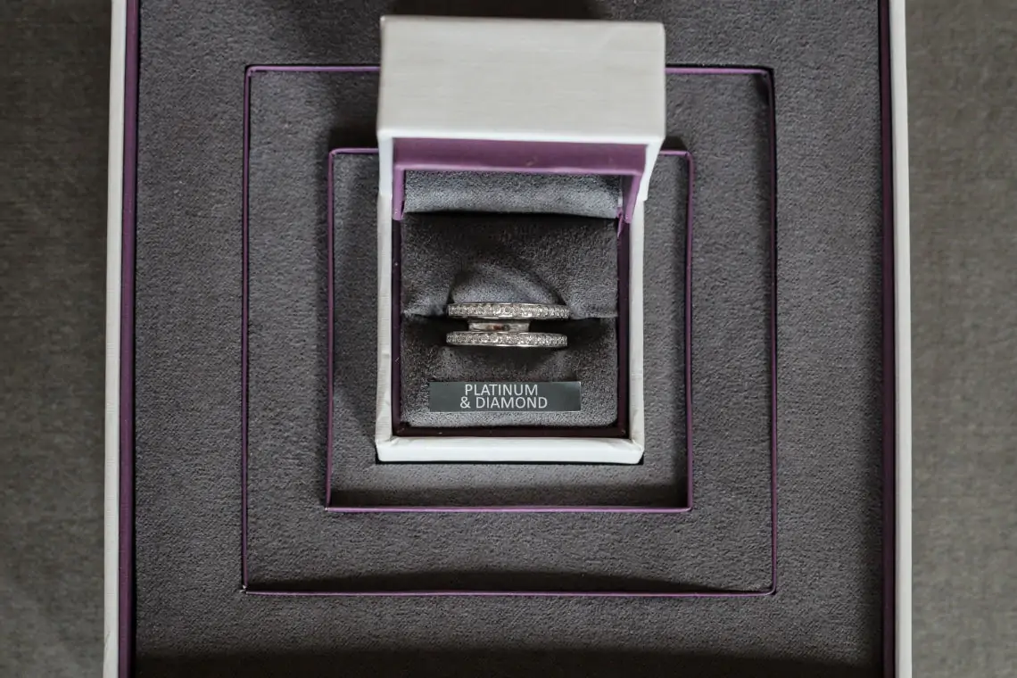 Detailed photo of a diamond ring in a box