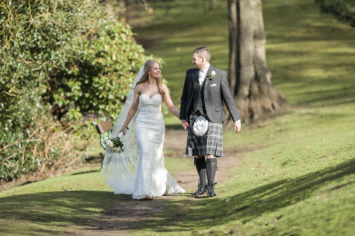 newly-weds Claire and Kenny in Queen Street Gardens