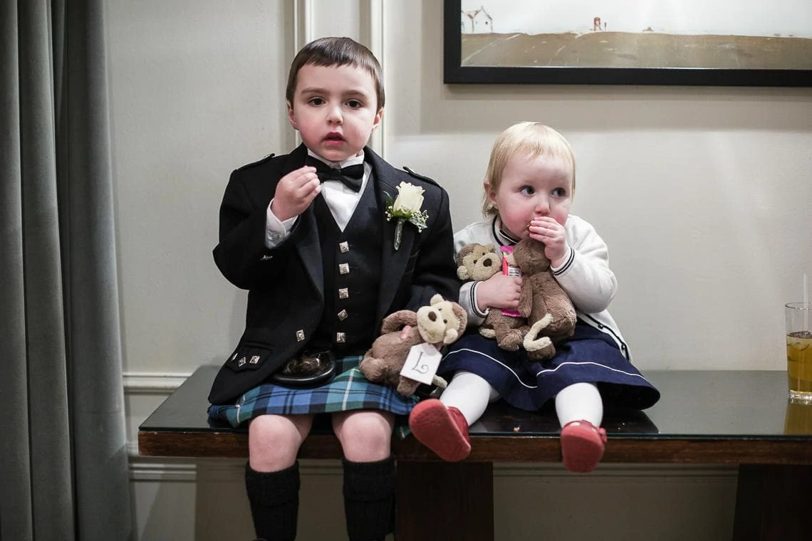 Edinburgh George Hotel wedding children in the library