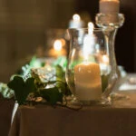 candles wedding table King's Hall