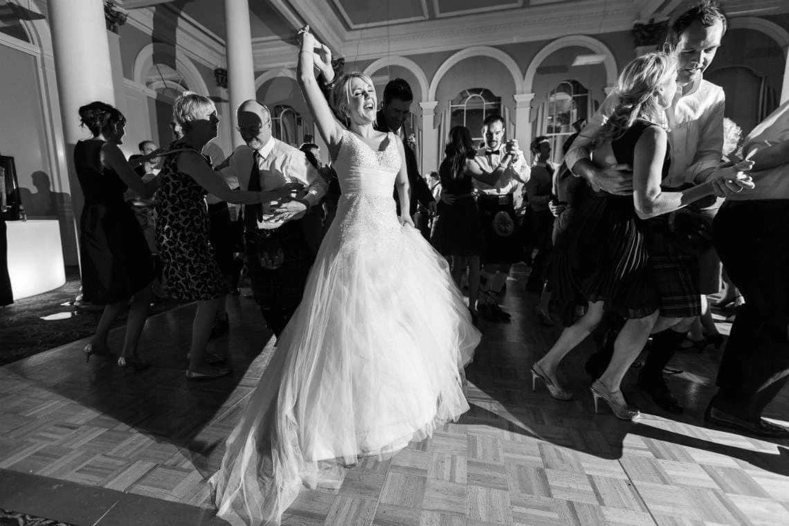 bride dancing ceilidh King's Hall