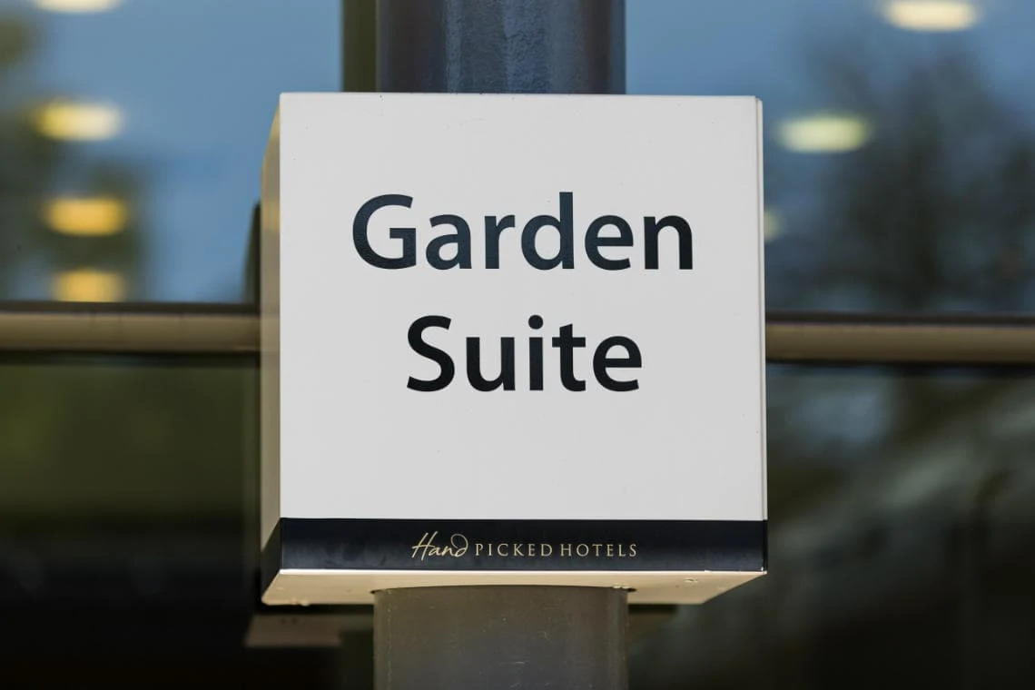 Norton House Hotel Garden Suite sign