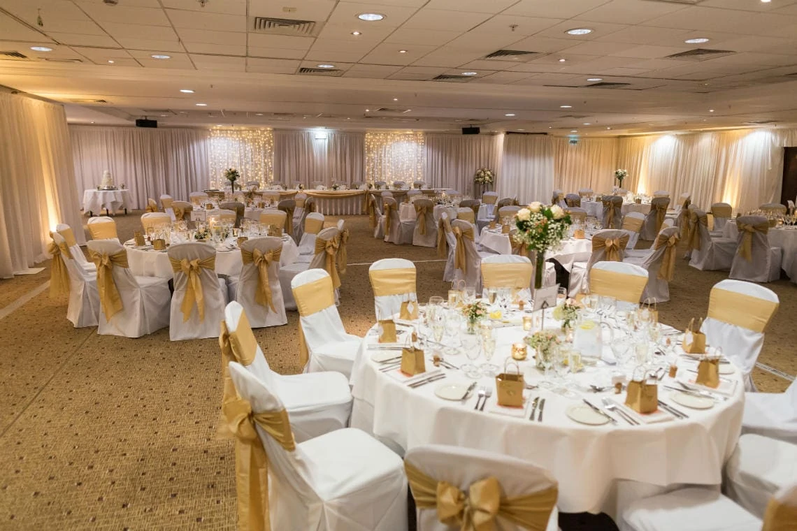The Dalmahoy Suite ready for the wedding reception