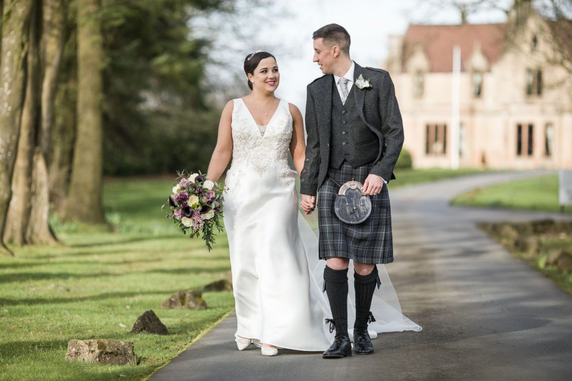 Glenbervie House Hotel wedding photographers for Kirsty and David