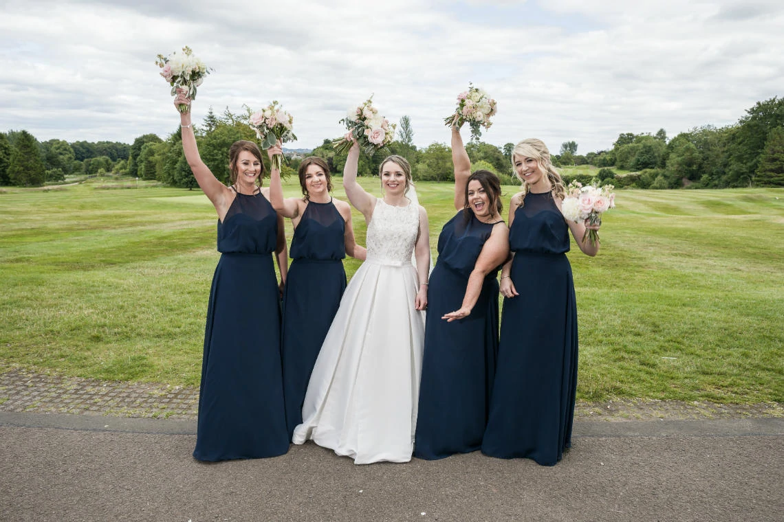 Golf course and grounds - bridal party group photo