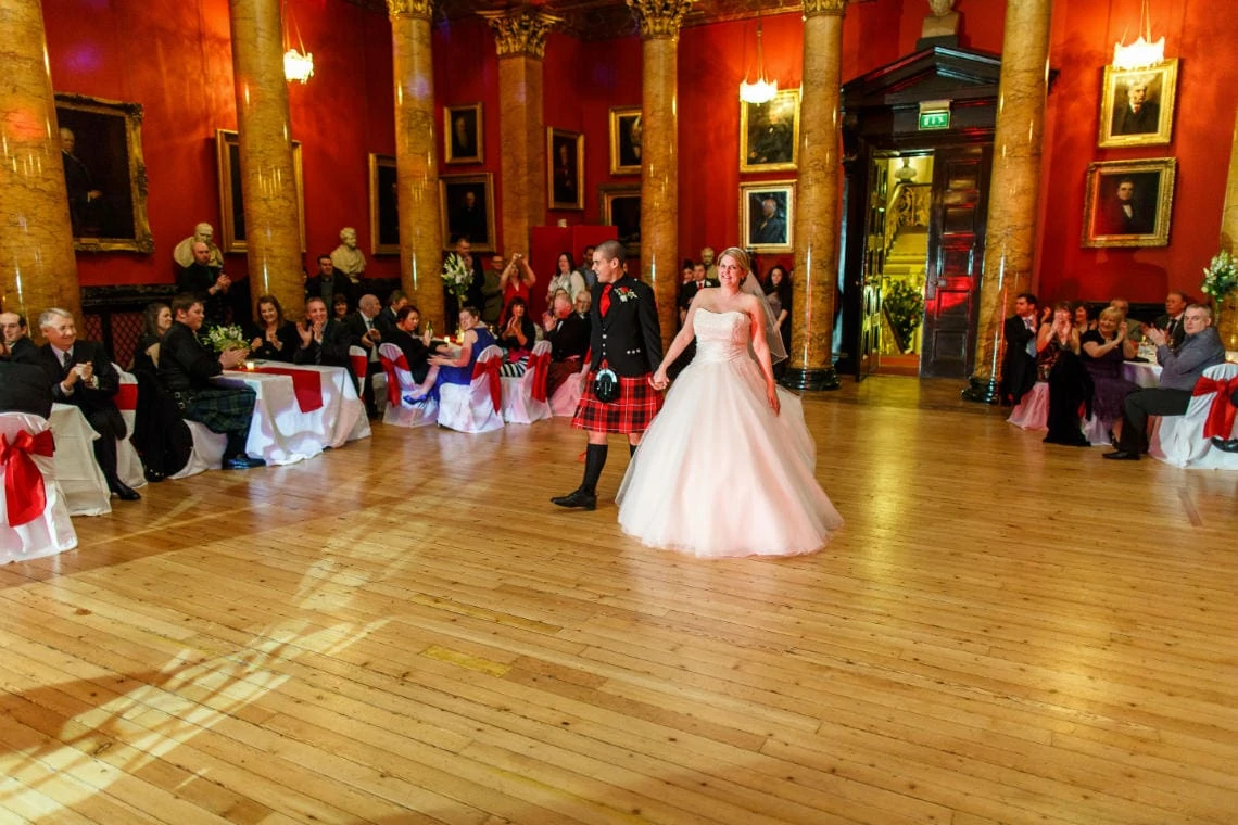 Great Hall newlyweds make their grand entrance for the first dance