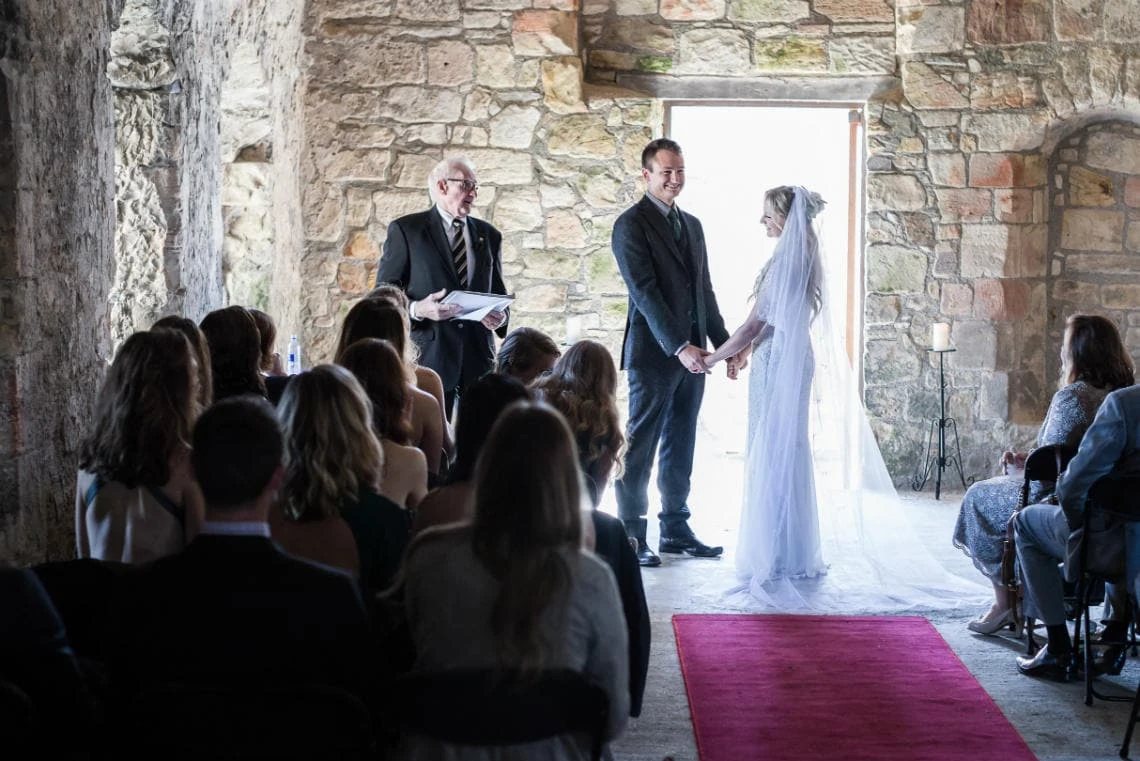Wedding ceremony in The Dormitory of Inchcolm Abbey