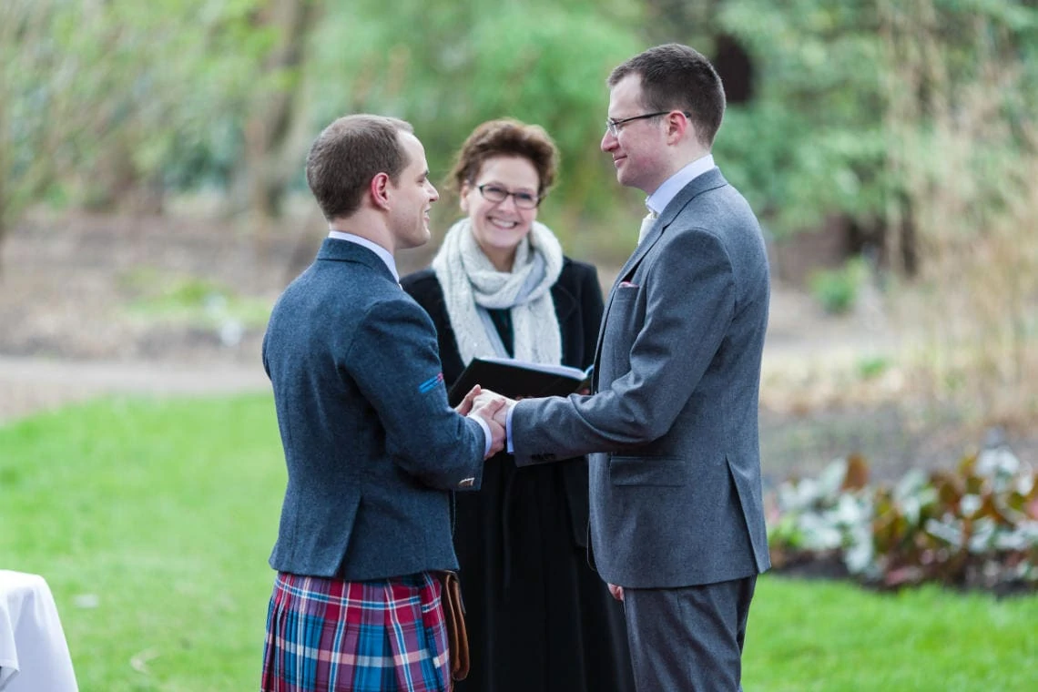 John Muir Grove same sex civil ceremony during vows