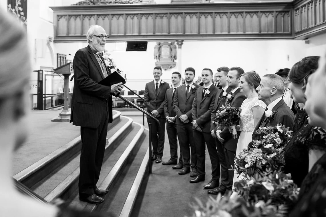 Minister address the congregation during the ceremony at Liberton Kirk