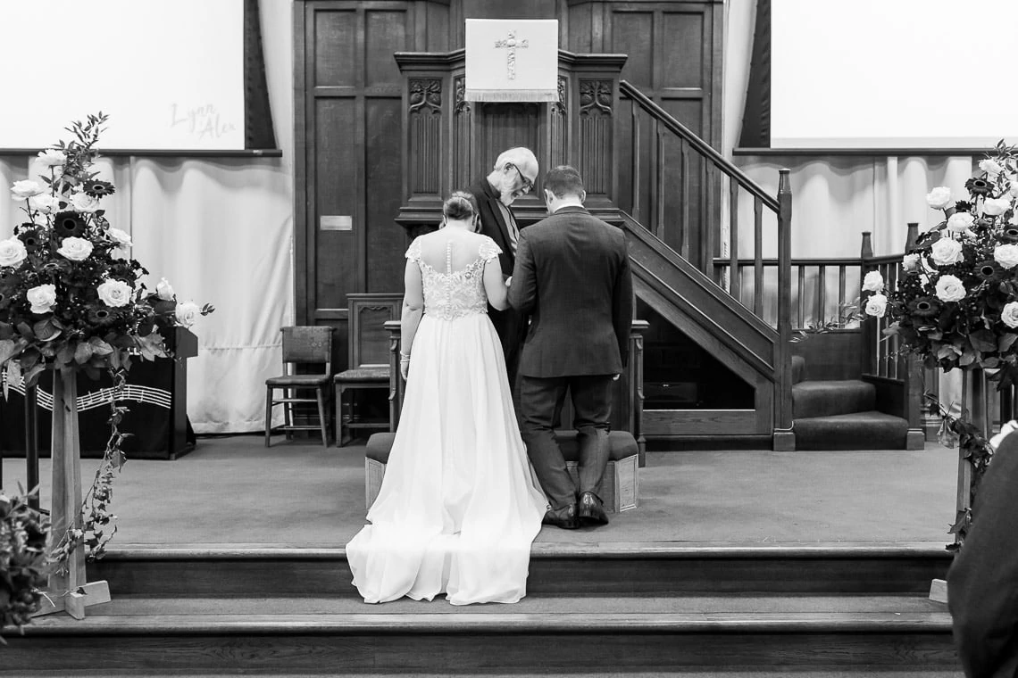 the benediction during marriage ceremony at Liberton Kirk