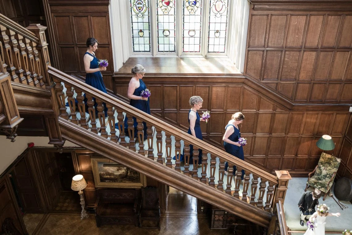 Main Hall Staircase bridesmaids descend