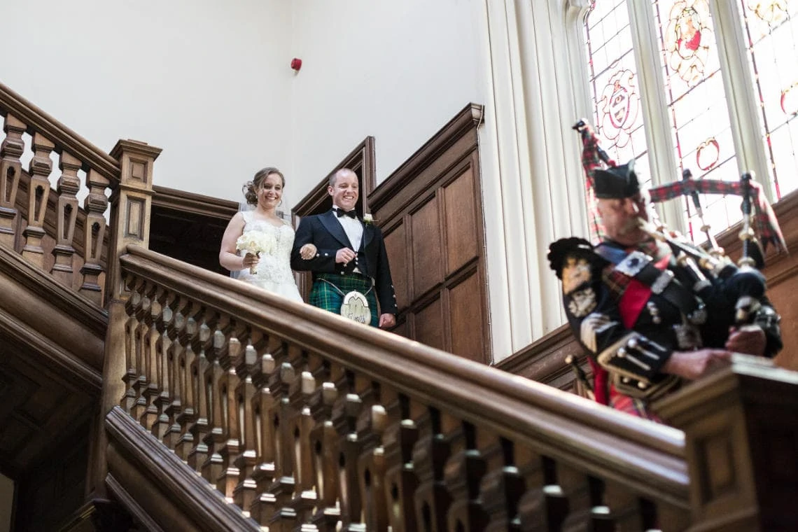 Main Hall Staircase newlyweds piped