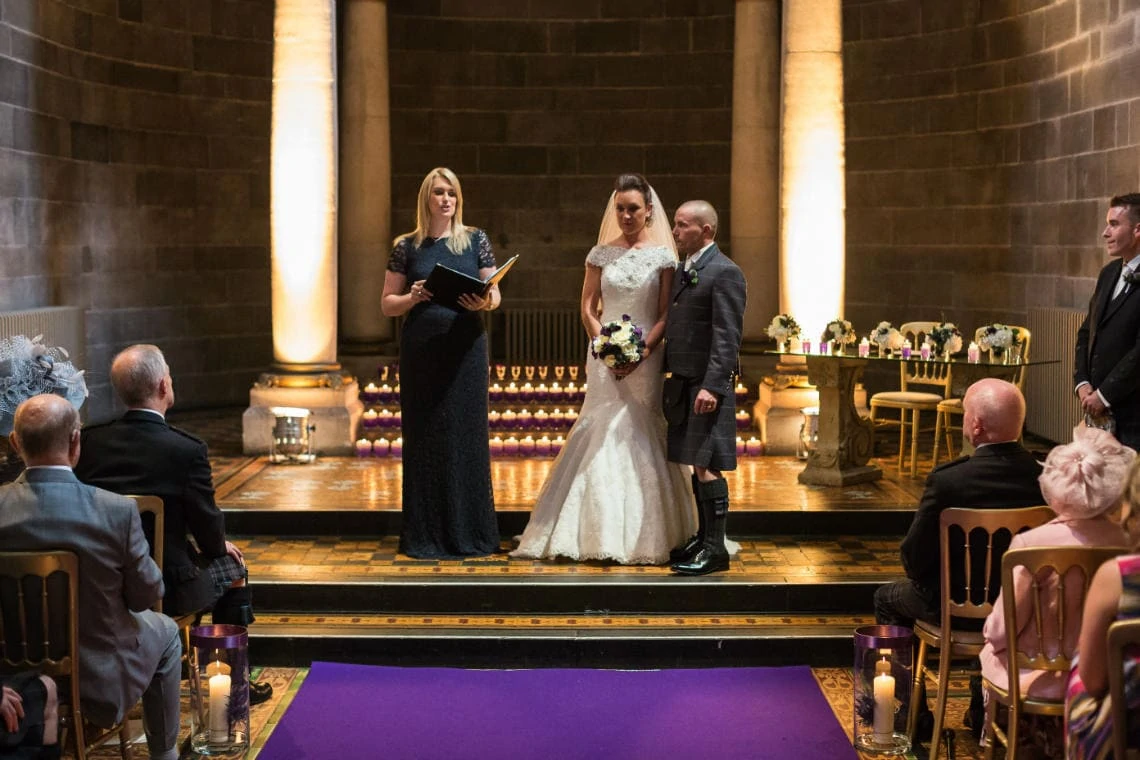 Humanist celebrant announces the newlyweds