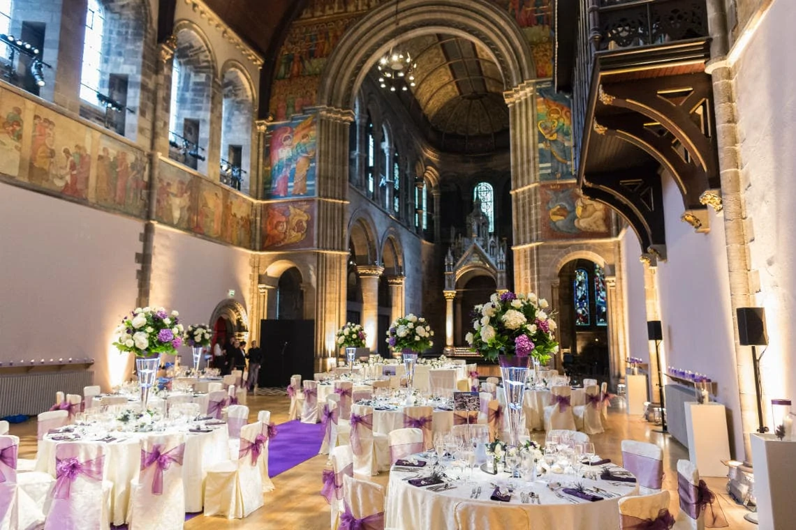 Mansfield Traquair set up for a wedding breakfast