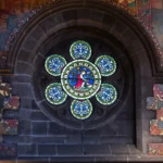 stained glass window of Mansfield Traquair
