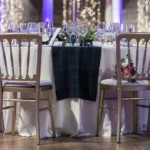 table and chair for wedding breakfast