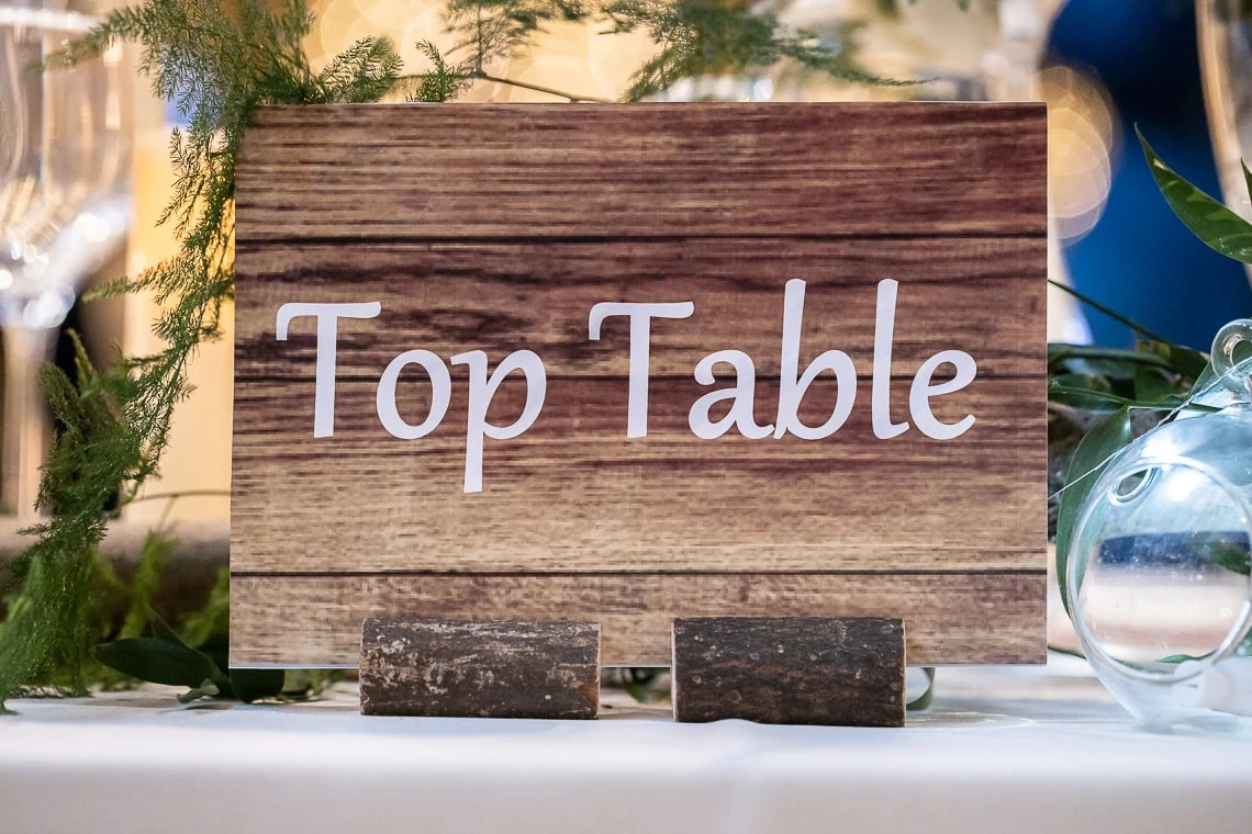 top table name card