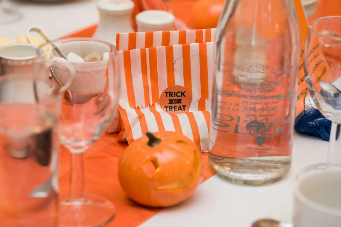 Trick or treat sweetie bag wedding favours
